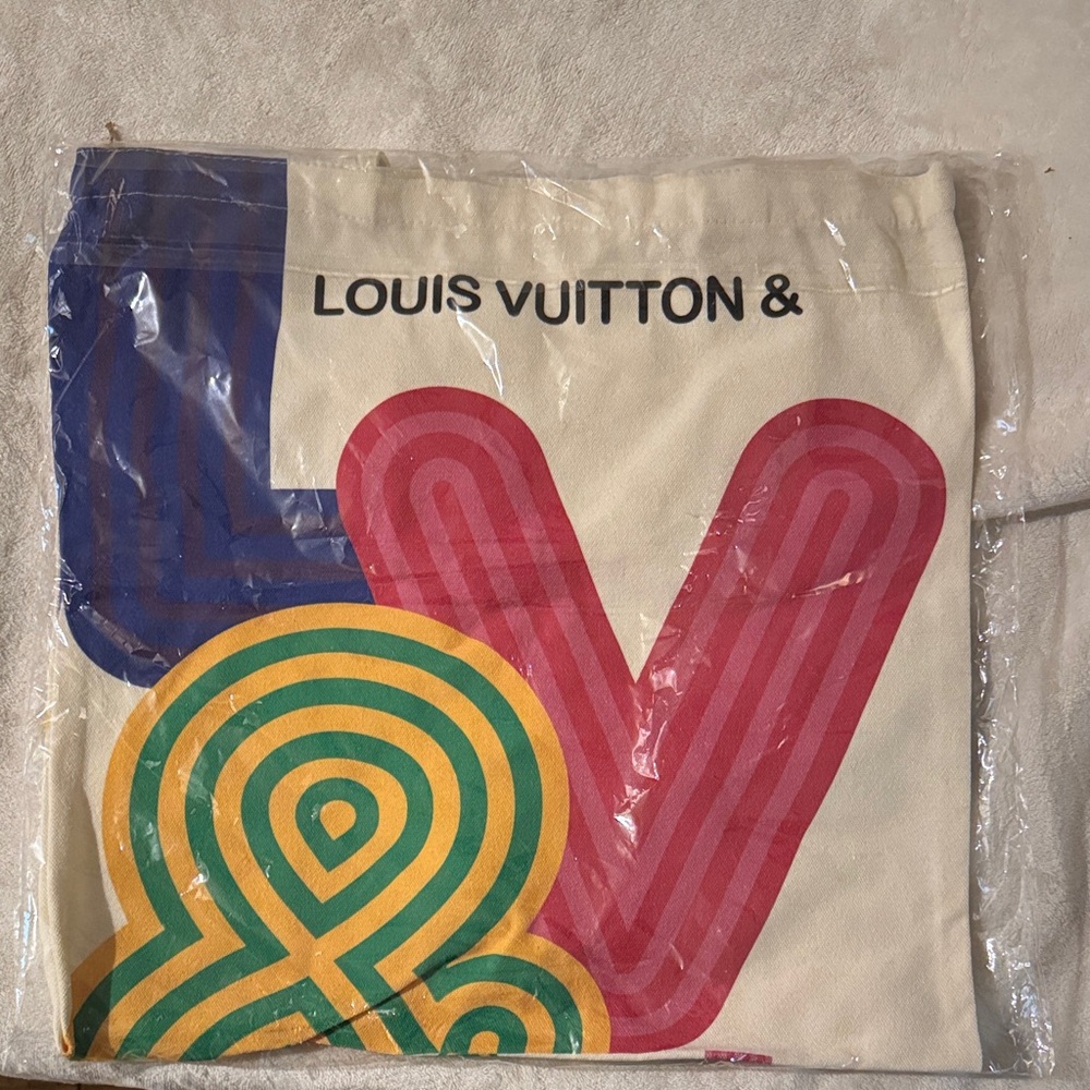Louis Vuitton Vibrant Canvas Tote with Bold Patterns